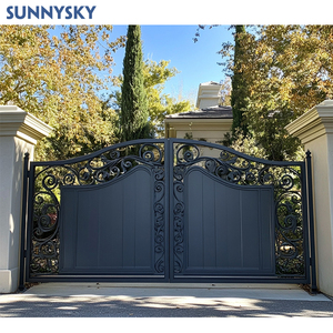 Diseño Sunnysky, puertas <span class=keywords><strong>de</strong></span> entrada frontal exterior, puerta <span class=keywords><strong>de</strong></span> entrada principal <span class=keywords><strong>de</strong></span> acero, puerta <span class=keywords><strong>de</strong></span> hierro forjado - Product Image 4