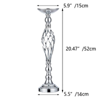 Vase court de luxe doré, support à fleurs, nouvelles décorations de mariage - Centre de table élégant en or pour mariages