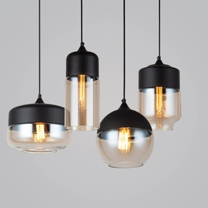 <span class=keywords><strong>Lampadario</strong></span> a sospensione <span class=keywords><strong>industriale</strong></span> con plafoniera a scomparsa, in vetro ambrato <span class=keywords><strong>vintage</strong></span>, per sala da pranzo - Product Image 3