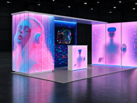 Boîte à lumière graphique SEG rétroéclairée par LED, en aluminium, autoportante, installation sans outil, panneau publicitaire en PVC-acier composite, OEM
