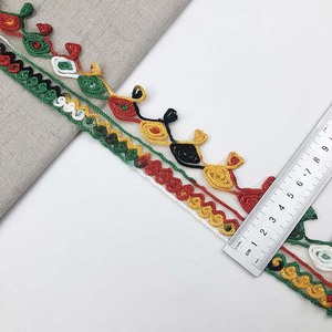 10 Y Stock fai da te cucito colorato filo filo finiture fai da te etnico maglia netto ricamo scarpe in tessuto merletto merletto per la decorazione della casa - Product Image 4