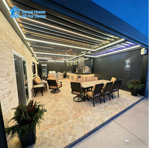 Gazebo de Lujo Motorizado con Certificación CE, Impermeable, con Techo Rígido, Pérgola de Jardín de Aluminio, Bioclimática, para Exteriores - Product Image 4