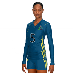 Премиум сублимированная Женская волейбольная майка с длинными рукавами, незаменимая волейбольная одежда - Product Image 2