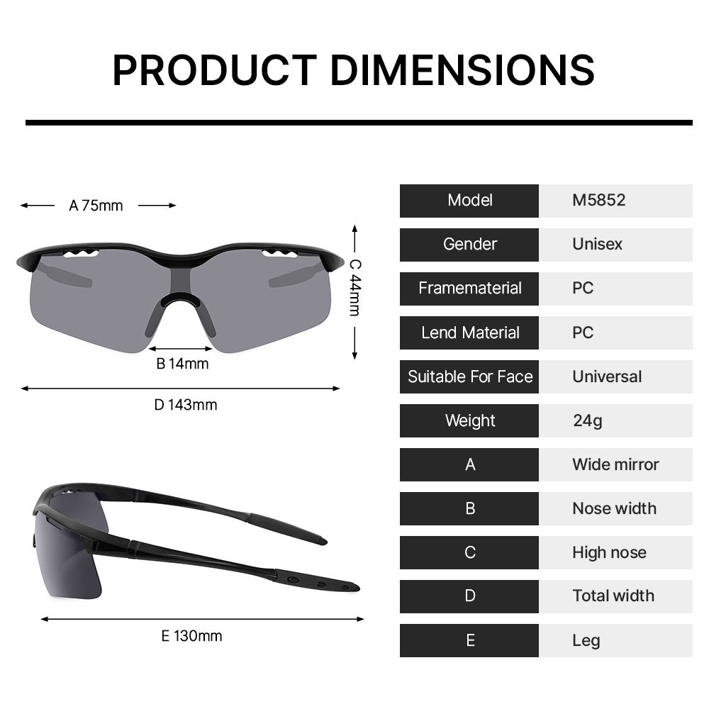 2024 New Trendy Customized Glasses Shades Eyewear Men Ultraviolet-proof High Quality Cycling Colorful UV400 Sports Sunglasses