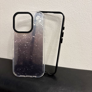 <span class=keywords><strong>Coque</strong></span> de téléphone 3 en 1 en <span class=keywords><strong>marbre</strong></span> dégradé pour <span class=keywords><strong>iPhone</strong></span> 16 Pro Max PC TPU antichoc <span class=keywords><strong>11</strong></span> 12 14 15 16 Plus Luxury Shell Pattern Cover - Product Image 2