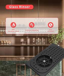 Épurateur de bouilloire en acier inoxydable <span class=keywords><strong>noir</strong></span> élégant Laveuse de verre à haute pression durable Plateau d'évacuation Rincer les éviers de cuisine - Product Image 4