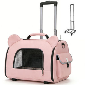 <span class=keywords><strong>Sac</strong></span> <span class=keywords><strong>à</strong></span> <span class=keywords><strong>dos</strong></span> de transport <span class=keywords><strong>pour</strong></span> animaux de compagnie <span class=keywords><strong>en</strong></span> gros avec roulettes amovibles, poignée réglable, fermeture éclair, imperméable, approuvé par les compagnies aériennes, personnalisable - Product Image 1