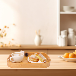 Bamboo Lacquer Modern-Style Hotel Serving <b>Tray</b> Living Room Tableware Eco-Friendly Food <b>Storage</b> <b>Trays</b> Easy to Clean - Product Image 2