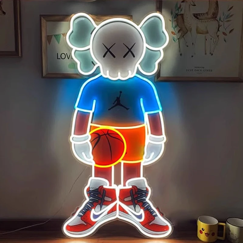 Kaws Light - Custom LED Neon for Gaming Room Decor
