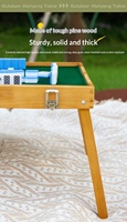 Table de Mahjong de Luxe Moderne d'Extérieur Portable en Bois Massif, Pliable, Surélevée, Écologique et Durable pour Dortoirs