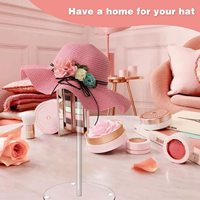 Hut ständer Perücke Display Rack Klar Acryl Tisch Hut halter Display Runder Sockelst änder für runde Eimer Hüte