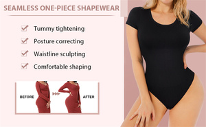 <span class=keywords><strong>Tuta</strong></span> da <span class=keywords><strong>donna</strong></span> senza cuciture lavorata a maglia snellente body da allenamento a compressione elastica Casual completo estivo in taglia XS - Product Image 5