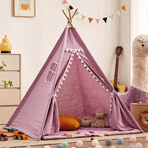 Tente en tissu lin-coton pour enfants, pour pique-nique en plein air, aire <span class=keywords><strong>de</strong></span> jeux intérieure, petite maison, château <span class=keywords><strong>de</strong></span> la <span class=keywords><strong>Reine</strong></span>, pour garçons et filles - Product Image 6