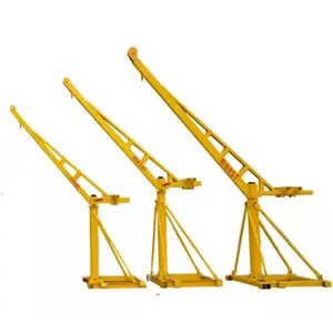 factory outlets 360 degree portable mobile rubber wheel floor mini shop manual crane lifting small hoist for building