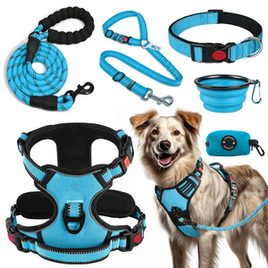 Conjunto de arnés de viaje para perros, artículos para mascotas, arnés reflectante para mascotas, conjunto de correa para coche - Product Image 1