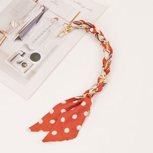 Porte-clés en soie tissée pour usage quotidien, pendentif de sac pour femme, breloque pour clés de voiture, accessoire de mode féminin - Product Image 1