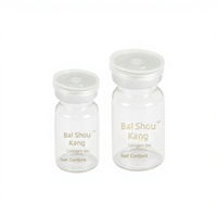 Flacons en verre à bouchon en aluminium à bride, ampoules transparentes, flacons pharmaceutiques, flacons de distribution de sérum cosmétique, lyophilisés