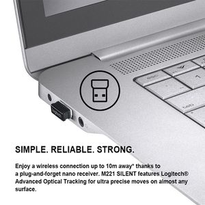 <span class=keywords><strong>Souris</strong></span> <span class=keywords><strong>sans</strong></span> <span class=keywords><strong>fil</strong></span> silencieuse <span class=keywords><strong>Logitech</strong></span> M221 Fashion Plug and Play facile à utiliser - Product Image 4
