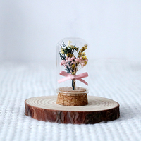 Couvercle en verre de liège en bois souhaitant bouteille Mini Bouquet Souvenir pour la remise des diplômes d'anniversaire décoration de cadeau de fleur séchée 50 pièces