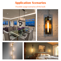 Ampoule LED à filament vintage haut de gamme T10A 4W 450lm E26 CRI 80, dimmable, éclairage d'ambiance élégant pour bars, cafés et commerces