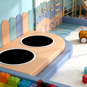 Structure de jeu intérieure pour enfants en mousse sûre, piscine à balles océaniques, toboggan, blocs de construction, équipement de jeu souple et durable pour la garderie - Product Image 5