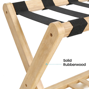 Solid Wood Wooden Foldable Hotel Room Luggage Rack Bathroom <b>Storage</b> Rack Used <b>for</b> Bedrooms Homestays and Guest Rooms - Product Image 5