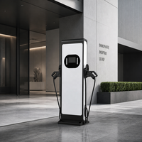 Xiaochong – Nouvelle station de recharge électrique commerciale au sol, 80 kW, chargeur rapide pour véhicules électriques, DC 380 V, double pistolet FM, blanc