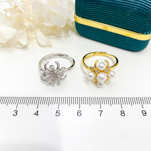 S925 Silver DIY <b>Ring</b> Accessory with Empty Support Trendy Silver Jewelry Featuring 4-5mm Beads 10291 <b>Crystal</b> <b>Rings</b> - Product Image 2