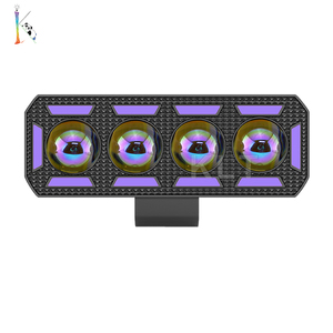KLT Nuevas Luces Auxiliares LED de 4 Lentes Azules para Conducción, Foco de Trabajo Impermeable con Haz de Luz y DRL Rojo para Coches y SUV - Product Image 1