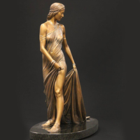 Statues de femmes modernes, belles statues de jardin de grande taille en bronze, personnalisées pour la décoration extérieure de la maison, modèle sportif en laiton, Europe