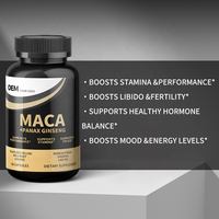 Capsules Maca Man Power Plus très vendues, extrait de ginseng rouge coréen, capsules de racine de Maca pour l'agrandissement des muscles