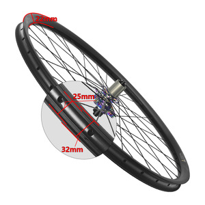 Juego de Ruedas de Montaña de Fibra de Carbono de Alta Resistencia 27.5/29 Pulgadas Freno de Disco Maza de Aleación de Aluminio de 32 Agujeros Profundidad de Llanta de 25 mm Rueda de Bicicleta - Product Image 6