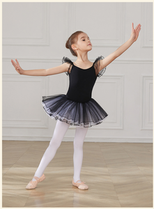 Irls RESS ance eotard IDS kirutu kirkirts ymymnastics Blet eotards hhort resses ostostumes o allerallerina - Product Image 5
