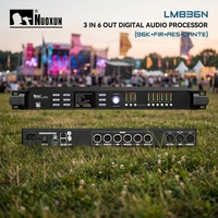 Nuoxun PA836N Procesador de Audio Digital Profesional Dante FIR DSP de 3 Entradas/6 Salidas, Gestión de Altavoces Estéreo Pasivos
