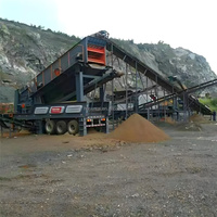 Estación de Trituración Móvil de Alta Eficiencia, Alimentador Vibratorio, Rodillo Triturador, Rodamiento para Minerales de Oro y Cobre con Motor Principal y Engranaje