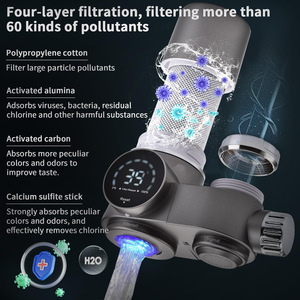 Nouveau purificateur d'eau intelligent pour robinet domestique avec écran UV, pour eau potable directe, anti-calcaire et élimination du chlore, filtre à eau pour évier de cuisine - Product Image 4