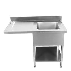 Évier à cuvette unique en acier inoxydable pour cuisine commerciale robuste et résistant, conçu pour les cuisines professionnelles - Product Image 1