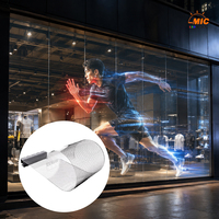 Film LED cristallin P3.91, écran LED adhésif pour vêtements de sport, vitrine de magasin, affichage numérique, écran publicitaire