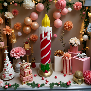 <b>LED</b> Electronic Candles Red Christmas <b>Tree</b> Candlestick Light String Rod Atmosphere Enhancement Outdoor Events Festival Decoration - Product Image 3