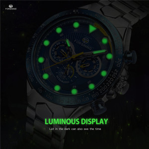 <span class=keywords><strong>Montre</strong></span> Forsining pour homme, montres mécaniques automatiques <span class=keywords><strong>de</strong></span> luxe, trois yeux, six <span class=keywords><strong>aiguilles</strong></span>, <span class=keywords><strong>montre</strong></span> mécanique automatique pour homme, bracelet en acier - Product Image 2