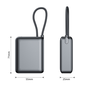 เครื่องชาร์จพกพา, พาวเวอร์แบงค์ชาร์จเร็ว 20W, มินิ 10000mAh ปลอดภัยสำหรับการเดินทาง, สาย USB C ในตัว พาวเวอร์แบงค์แบบพกพา - Product Image 1