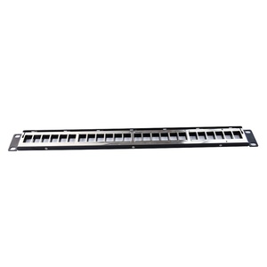 Panneau de brassage 1U robuste à 24 ports, tout métal, en acier laminé à froid, cadre modulaire non équipé, rack de distribution réseau de qualité industrielle - Product Image 4