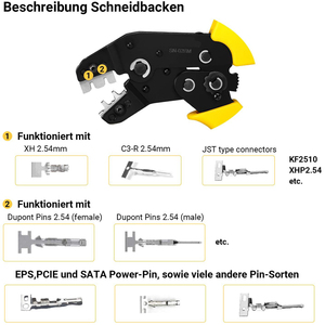Kit de Herramientas de Crimpado Manual DuPont SN-28B PH 2.0/ XH 2.54 con Alicates de Acero al Carbono para Conectores - Product Image 4