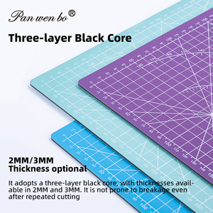 Planche à découper double face A3 Panwenbo en stock, 3 couches, <span class=keywords><strong>tapis</strong></span> de couture, <span class=keywords><strong>tapis</strong></span> de découpe artisanal, <span class=keywords><strong>tapis</strong></span> de découpe auto-cicatrisant en <span class=keywords><strong>PVC</strong></span> - Product Image 6