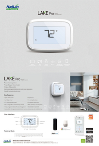 Termostato Inteligente Lake Pro Tuya Wifi Programable con Alexa y Google para el Hogar, Inalámbrico para Aire Acondicionado y Bomba de Calor, Termostato FCU Lake Pro - Product Image 3