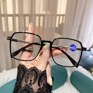 <span class=keywords><strong>Gafas</strong></span> de presbicia antiluz azul, <span class=keywords><strong>gafas</strong></span> de lectura de alta definición con marco grande de marea a la moda femenina - Product Image 4