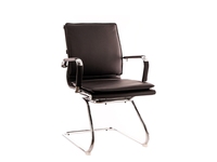 Chaise de bureau ergonomique pivotante moderne en PU avec accoudoirs pour personnel et visiteurs, prix compétitif, vente en gros