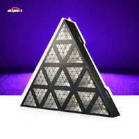 Lampu Matriks Segitiga LED Retro, Panel Strobo RGB untuk Suasana Bar