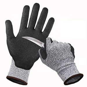 Gants de travail de sécurité <span class=keywords><strong>anti</strong></span>-<span class=keywords><strong>coupure</strong></span> en HPPE enduit de nitrile, personnalisables avec logo, pour la construction, la <span class=keywords><strong>cuisine</strong></span> et la maison, niveau 5 - Product Image 1