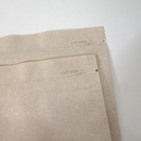 Sacs à collation portables en papier kraft, écologiques, à fermeture éclair, à huit côtés, résistants à l'huile